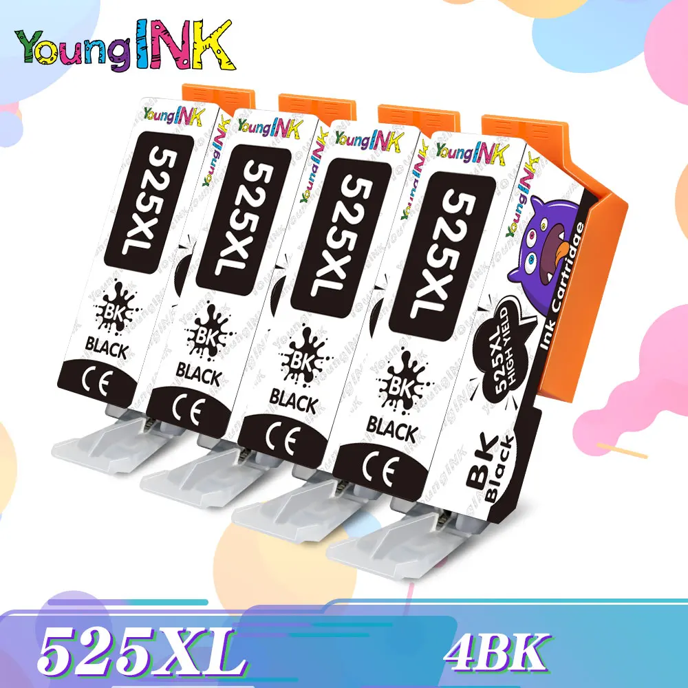 Compatible PGI525 XL CLI 526 ink cartridges with chip For Canon PIXMA IP4850 IX6550 MG5150 MG5250 MX885 MX895 Printers PGI525 