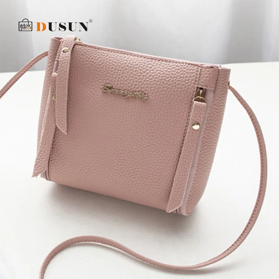 

Casual Solid Color Shoulder Bag Small Women PU Leather Messenger Bags Clutches Zipper Mini Crossbody Bag 2019 Handbags Purses