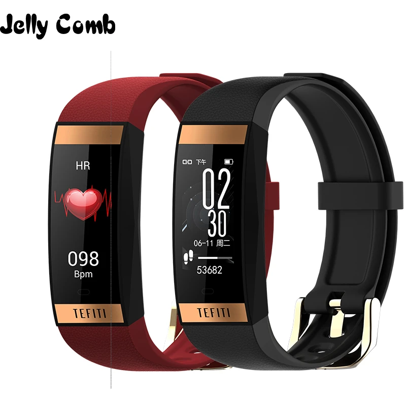 Jelly Comb E78 Smart Watch Women Bracelet Sport Smart Watch Heart Rate Monitor Blood Pressure Ladies Wristwatch for IOS Andriod