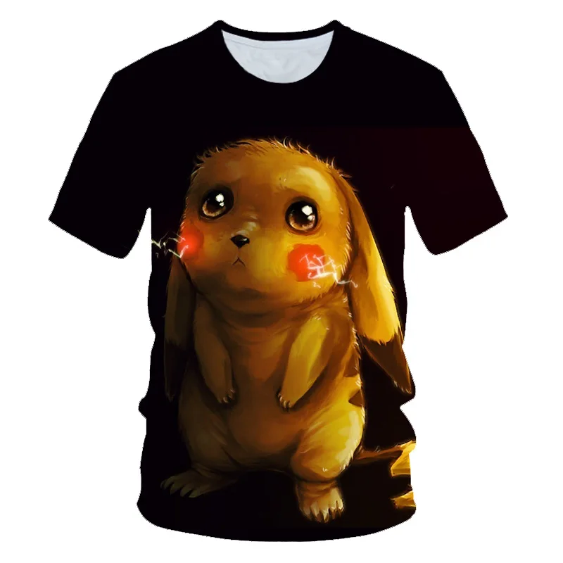 

Pokemon T shirt Pokemon Detective Pikachu 3D Print Fashion Basic casual Cool street Popular Kids Short Sleeve Boys/Girls T shirt