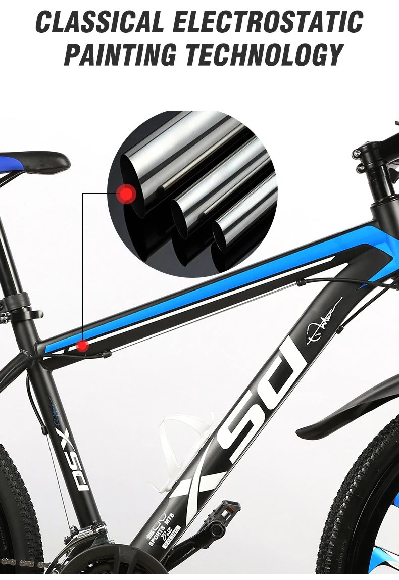 Clearance 26-Inch 21/24/27/30Speed Mountain Bicycle Shock Absorption Speed Change Mechanical Disc Brake Student Adult A body wheel Bike 1