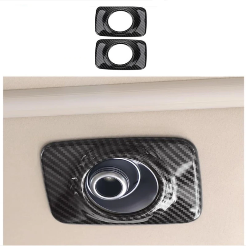 

For Toyota Alphard Vellfire 2016 -2019 Interior rear Reading Light Lamp Decoration Frame Cover Trim Sticker Styling 2pcs