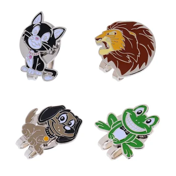 

New Hat Clips With Golf Ball Markers Cute Cartoon Animals, 4Pcs