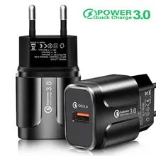 Быстрая зарядка 3,0 USB зарядное устройство настенный адаптер для iPhone 11 Pro X 7 8 QC3.0 Быстрая зарядка для samsung Xiaomi зарядное устройство для мобильного телефона