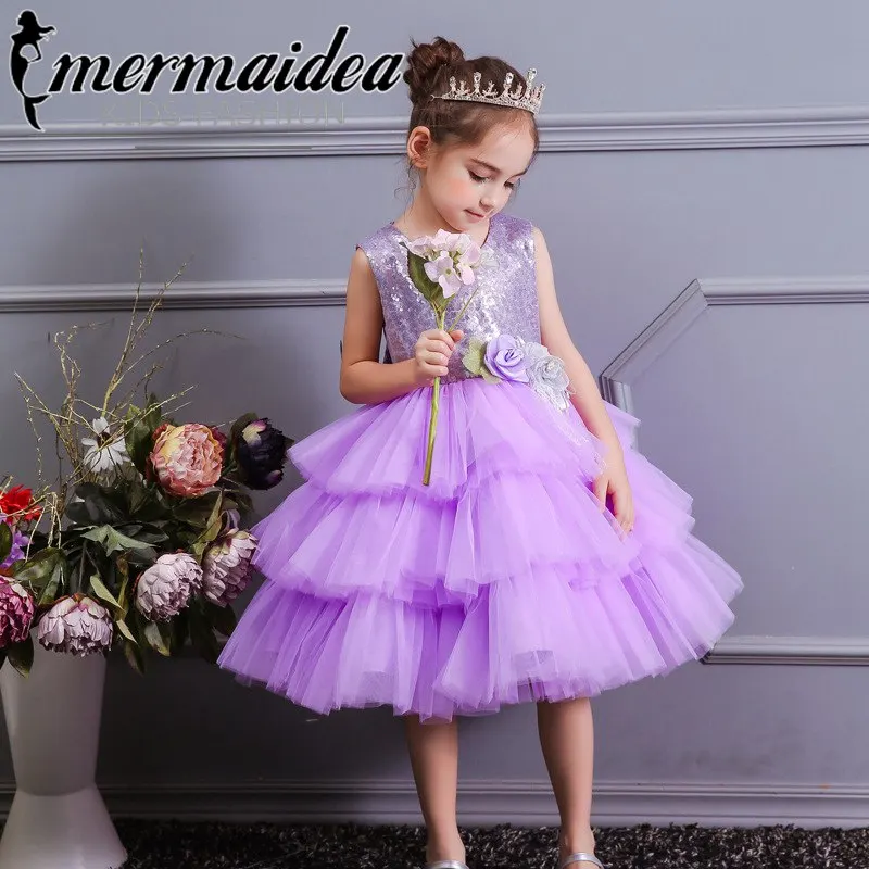Летняя детская одежда; CostumeFashion; платье принцессы с цветочным узором для девочек; платье с блестками и большим бантом на спине для свадебной вечеринки; детская юбка-пачка; подарок