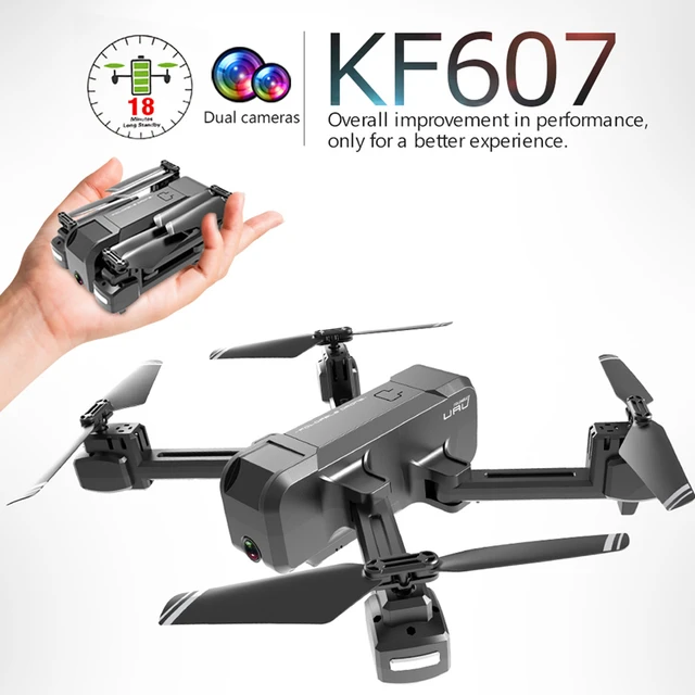 $US $54.62 KF607 WIFI FPV RC Foldable Drone Wide-angle HD 1080P 4K Camera Headless Mode Optical Flow Pressure 
