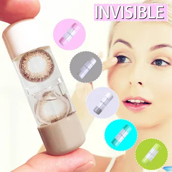 

Hard Glasses Case Cosmetic Contact Box Portable Fashion Personality Box Contact Lens Case Protective Box