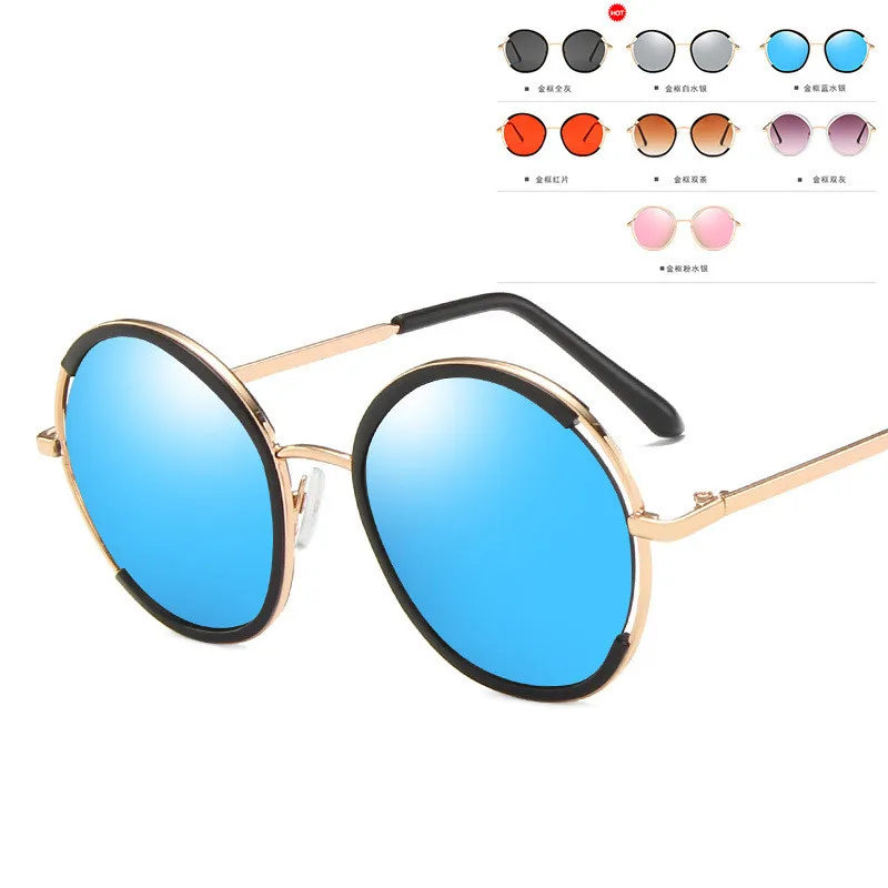 2020 Vintage superior Round children's Sunglasses Ocean gradual sun glasses boys and girls Fashion glasses gafas de sol mujer