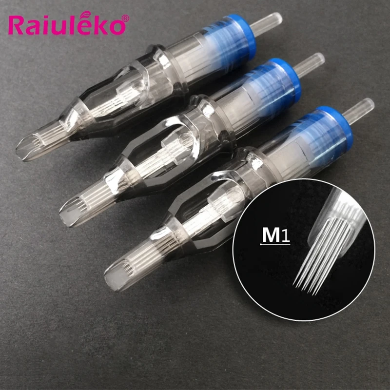 

10 Pcs Tattoo Needles Revolution Cartridge Round Liner for Tattoo Gun Supply 5M1/7M1/9M1/11M1/13M1/15M1 Eyebrow Tattoo Tip