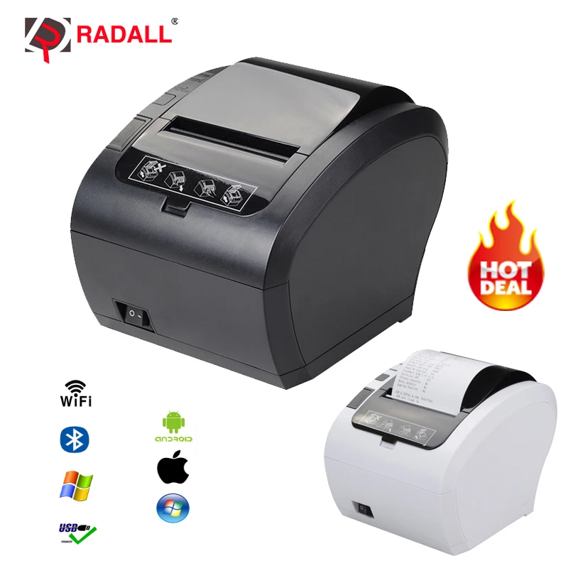 Высокое качество 80 мм Термальный чековый принтер автоматический резак банкнот wifi/Bluetooth/USB/LAN/RS232 кухонный