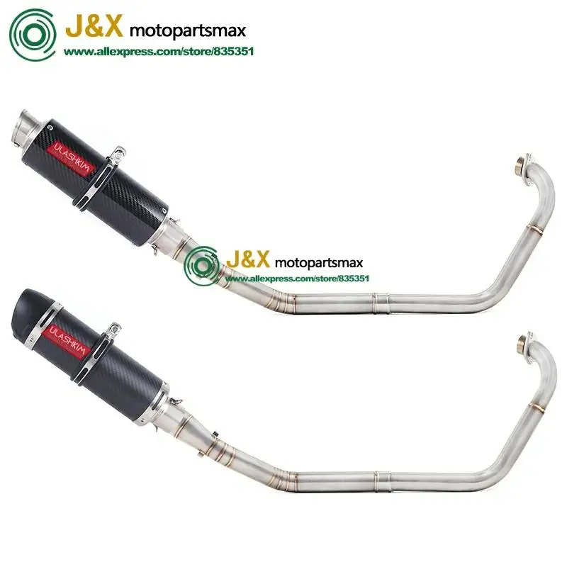 Pour Y&amaha Pour YZF R125 R15 V3 MT-125 2018 2019 2020 2021 Systèmes Complets De Silencieux D'échappement De Moto Tube Liaison Avant Tube DB Killer Silencieux D'échappement(1