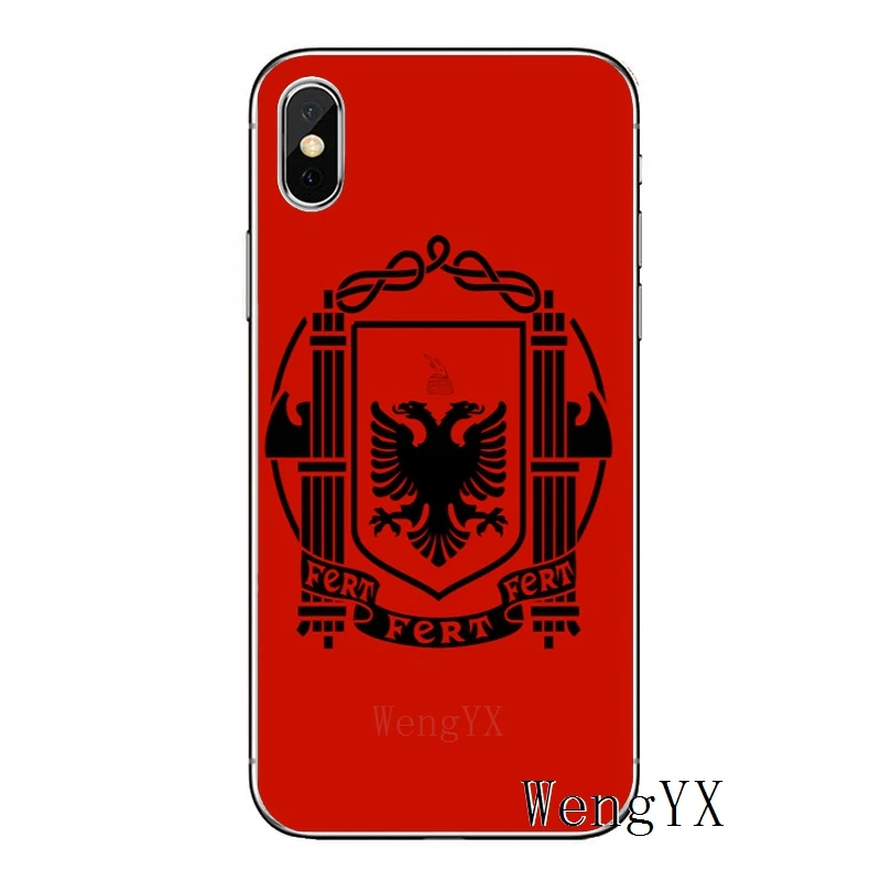 Роскошный Государственный Флаг Албании для samsung galaxy A10 A30 A40 A50 A60 A70 xiaomi mi 9 redmi note 7 для huawei p30 lite pro Чехол