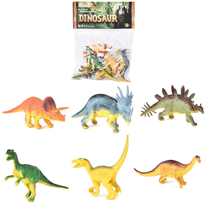 Игрушечный мешок с имитацией динозавра, виниловая игрушка-динозавр T-Rex, Трицератопс, Детская развивающая модель