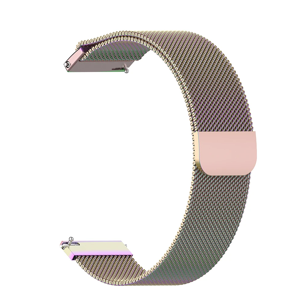 Умный ремень 20 мм Миланская петля сетка из нержавеющей стали сменный ремешок аксессуары браслеты для samsung Galaxy Watch SM-R810 - Цвет: color