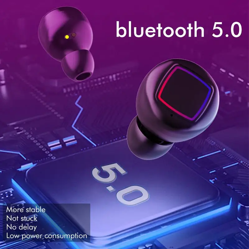 TWS 5,0 bluetooth наушники 6D стерео беспроводные наушники HIFI объемные спортивные наушники 3D отпечаток пальца сенсорное управление наушники