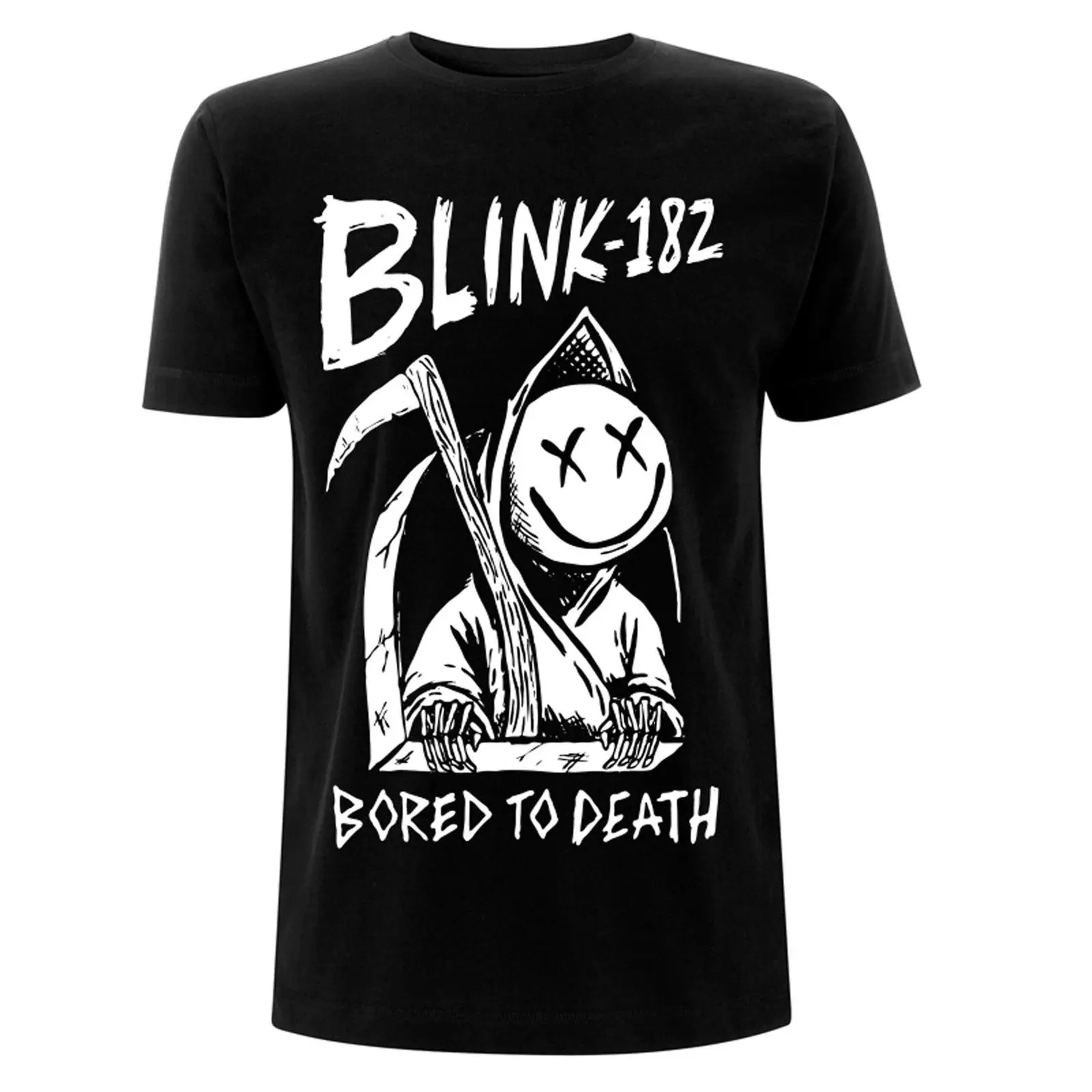 Blink 182 Bored Grim Reaper Лицензированная Футболка мужская летняя новая хлопковая модная