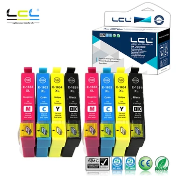 

LCL 16XL T1631 T1632 T1633 T1634 E-T1631 (8-Pack 2K2C2M2Y) Ink Cartridge Compatible for Epson WorkForce WF-2010W 2510WF 2520NF