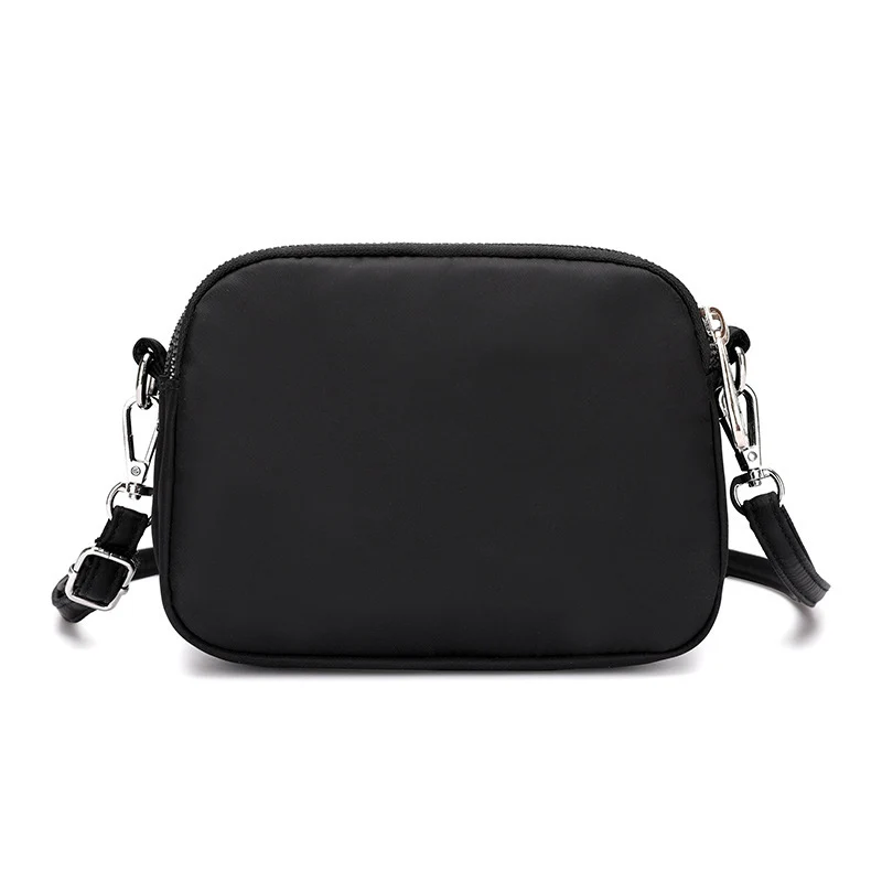 Black Crossbody bag Модная женская сумка через плечо, винтажная нейлоновая водонепроницаемая сумка через плечо, мини-сумка для мобильного телефона, Повседневная сумка, роскошная брендовая дизайнерская женская сумка-клатч - Цвет: Black Crossbody bag