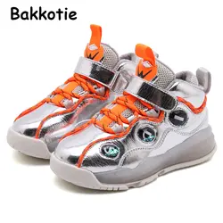 Bakkotie 2019 Детские зимние штаны для маленьких девочек, бренд светодиодный светильник обувь модная детская Повседневное кроссовки спортивные