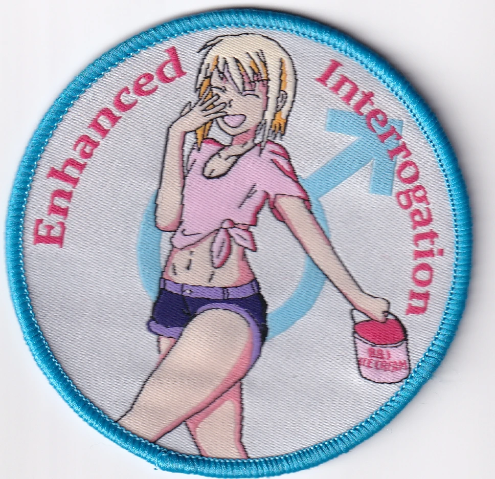 

Custom display of woven label patch: ENHANCED INTERROGATION