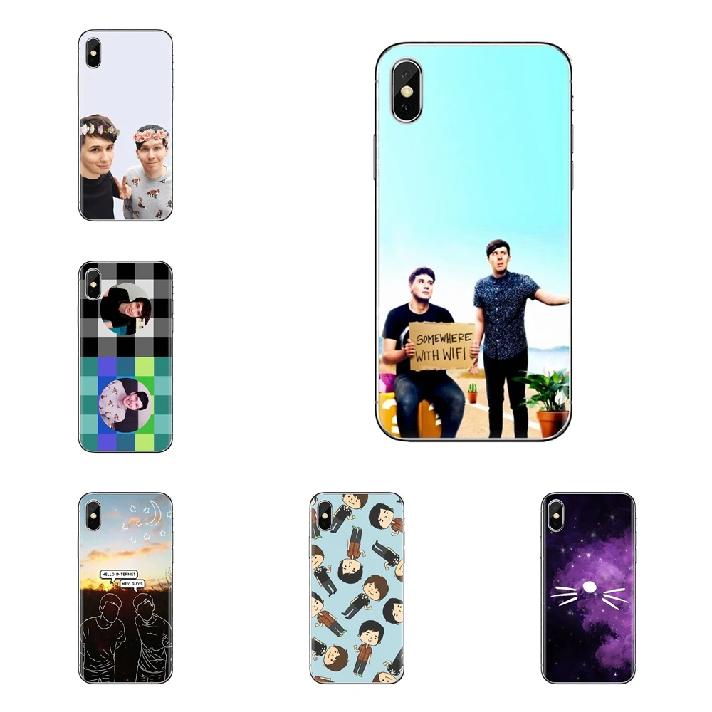 For Huawei G7 G8 P7 P8 P9 P10 P20 P30 Lite Mini Pro P Smart Plus 2017 2018 2019 Group of Dan And Phil Radio Bedding TPU Bag Case |