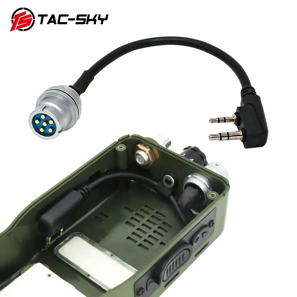 Connector Kenwood TAC-SKY Socket-Adapter Walkie-Talkie 152 DIY 148 AN/PRC U-283-U-283/u-6-Pin-Plug