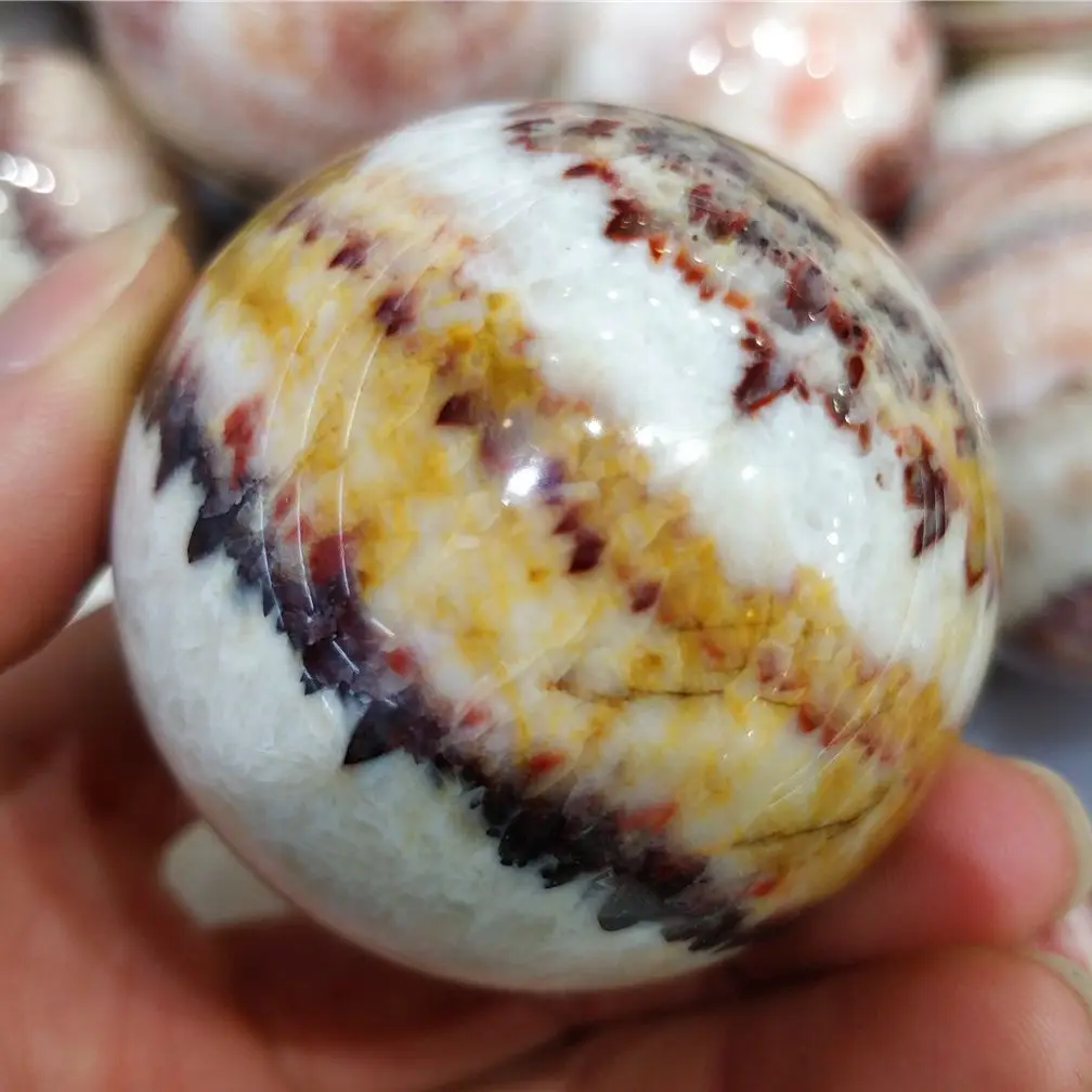 Quarzo Natural Suiseki Stones Rhodocrosite Minerals Collection Ball Healing Crystals China Sfere Decorative Gemstone Present