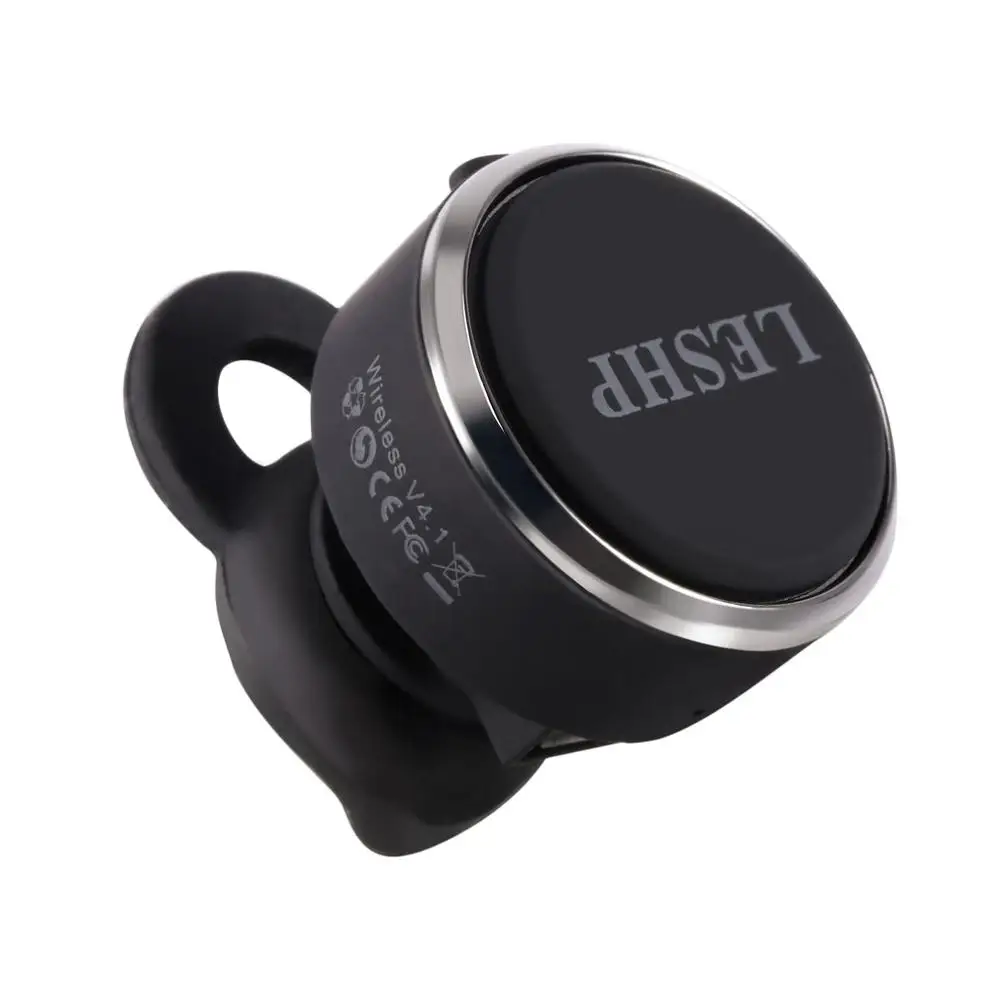 black S007 мини стиль беспроводной Bluetooth наушники телефон гарнитура V4.1 с микро для телефона IOS мобильного телефона ПК - Цвет: black