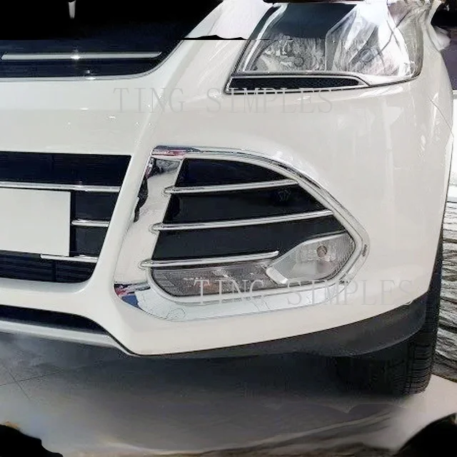 

for Ford Escape Kuga 2013-2016 The front fog lamp frame and front bar fog lamp cover are pasted with decorative bright strips