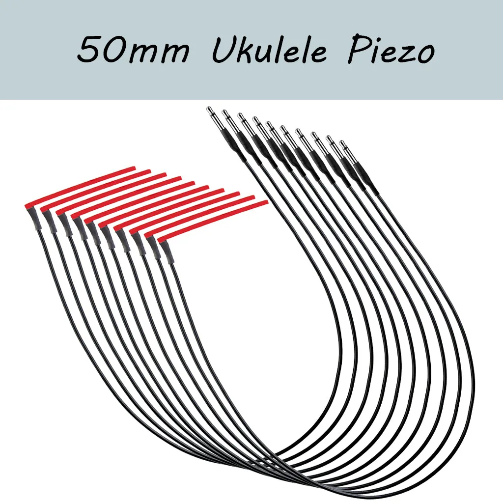 

10Pcs Professional 4 String Ukulele EQ Under Bridge Saddle Piezo Cable Preamp Pickup Cable 50mm