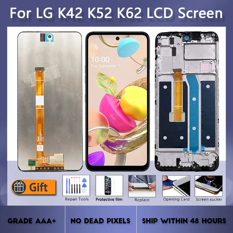 Новый ЖК-дисплей 6 дюйма для LG K42 K52 K62 сменный экран телефона с рамкой | Мобильные
