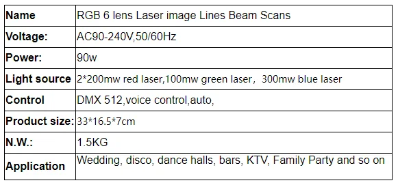 RGB сканирующий лазер/DMX светодиодный сканирующий сценический свет/DJ Освещение Красочный 6 объектив сканер/лазерный проектор/диско луч эффект лазерный