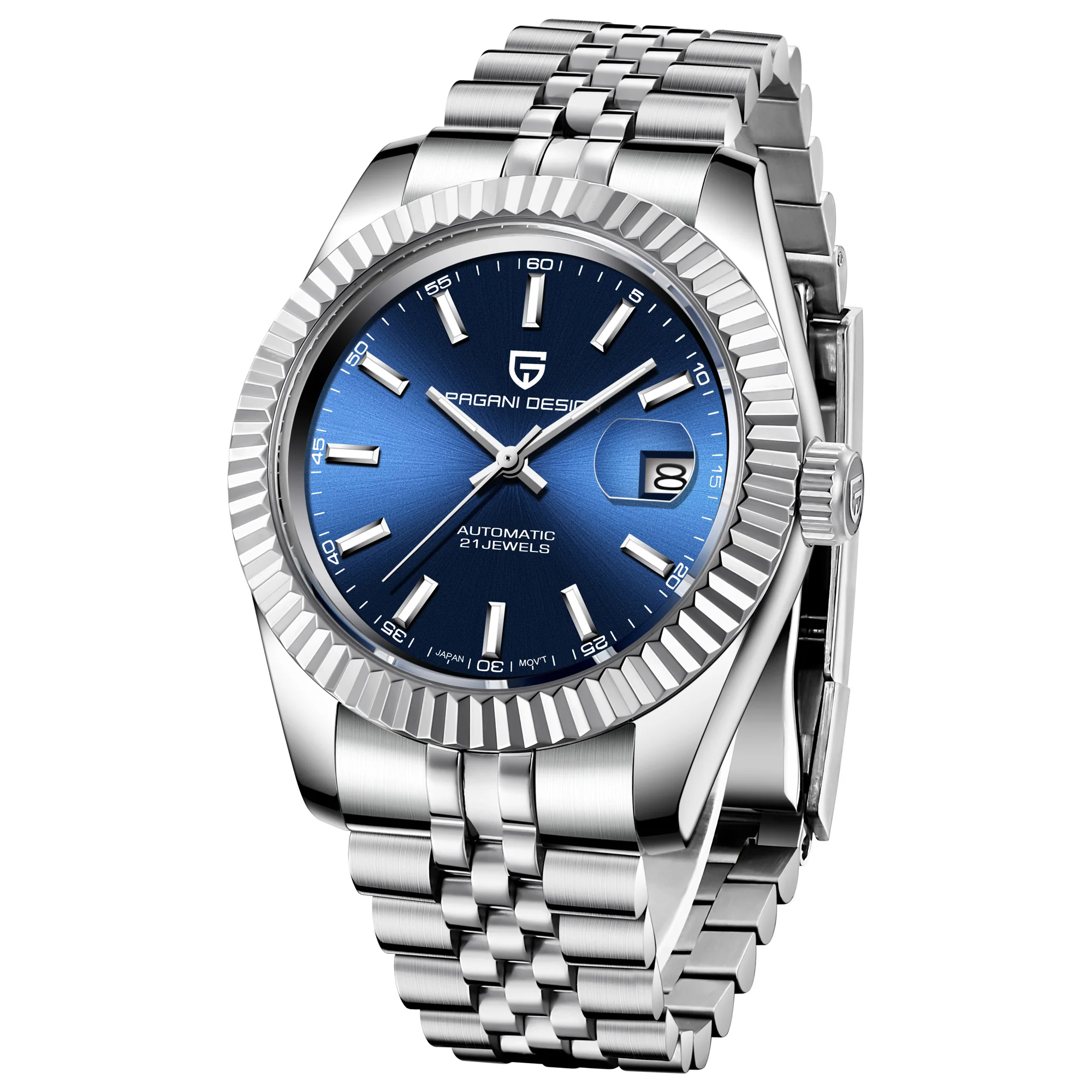 42mm pagani Design Sapphire Glass Calendar Steel Band Miyota 8215 Automatic Movement Men's Watch | Наручные часы