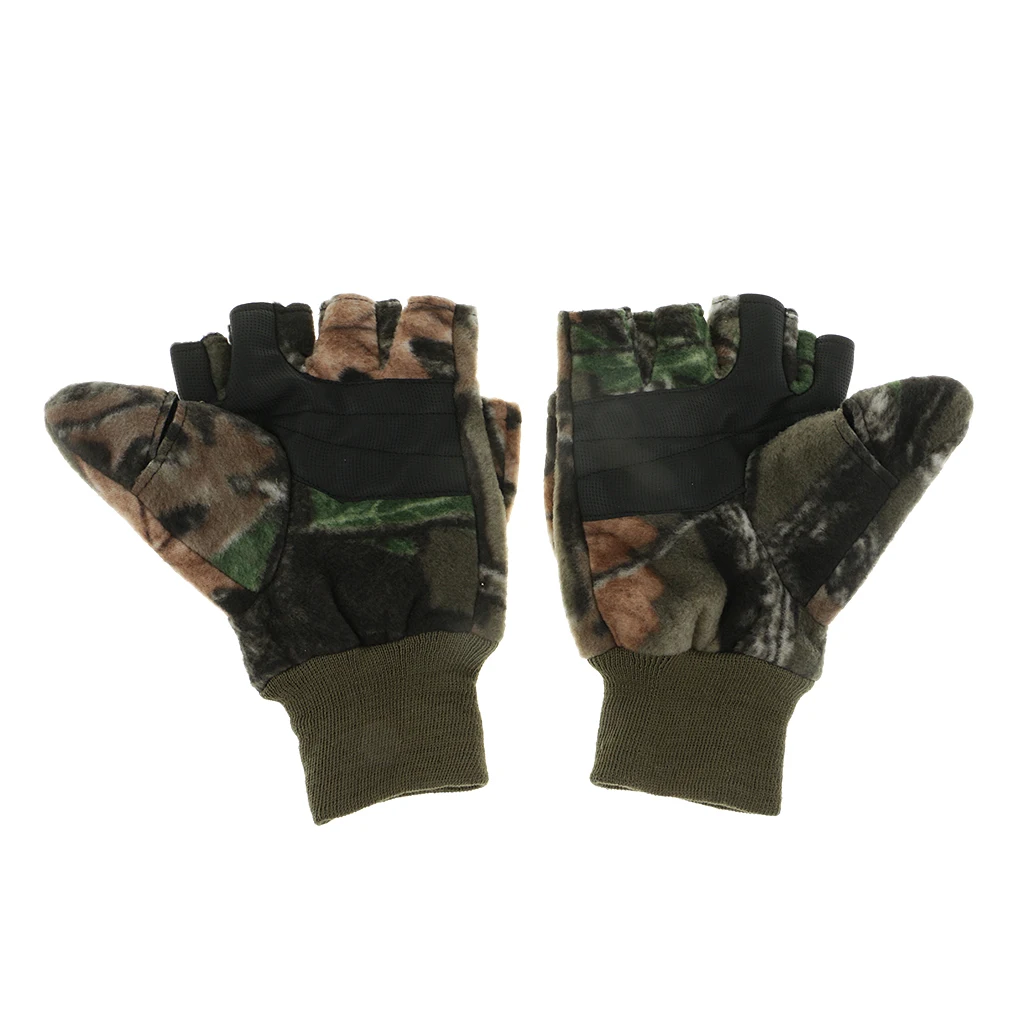 Ice Fishing Gloves Convertible Mittens Fingerless Mitt Warm for Cold Weather and Winter Men Women Photography Running Camera