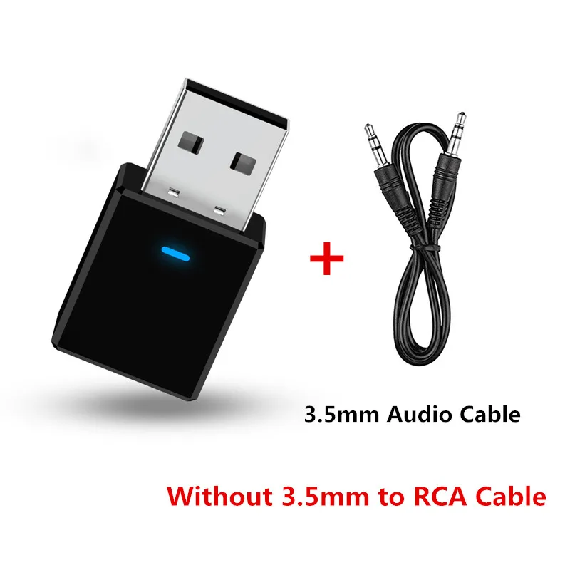 Color 3 NO RCA Cable 5,0 Bluetooth передатчик приемник Мини 3,5 мм AUX стерео беспроводной Bluetooth адаптер для автомобиля музыка Bluetooth передатчик для телевизора - Цвет: Color 3 NO RCA Cable