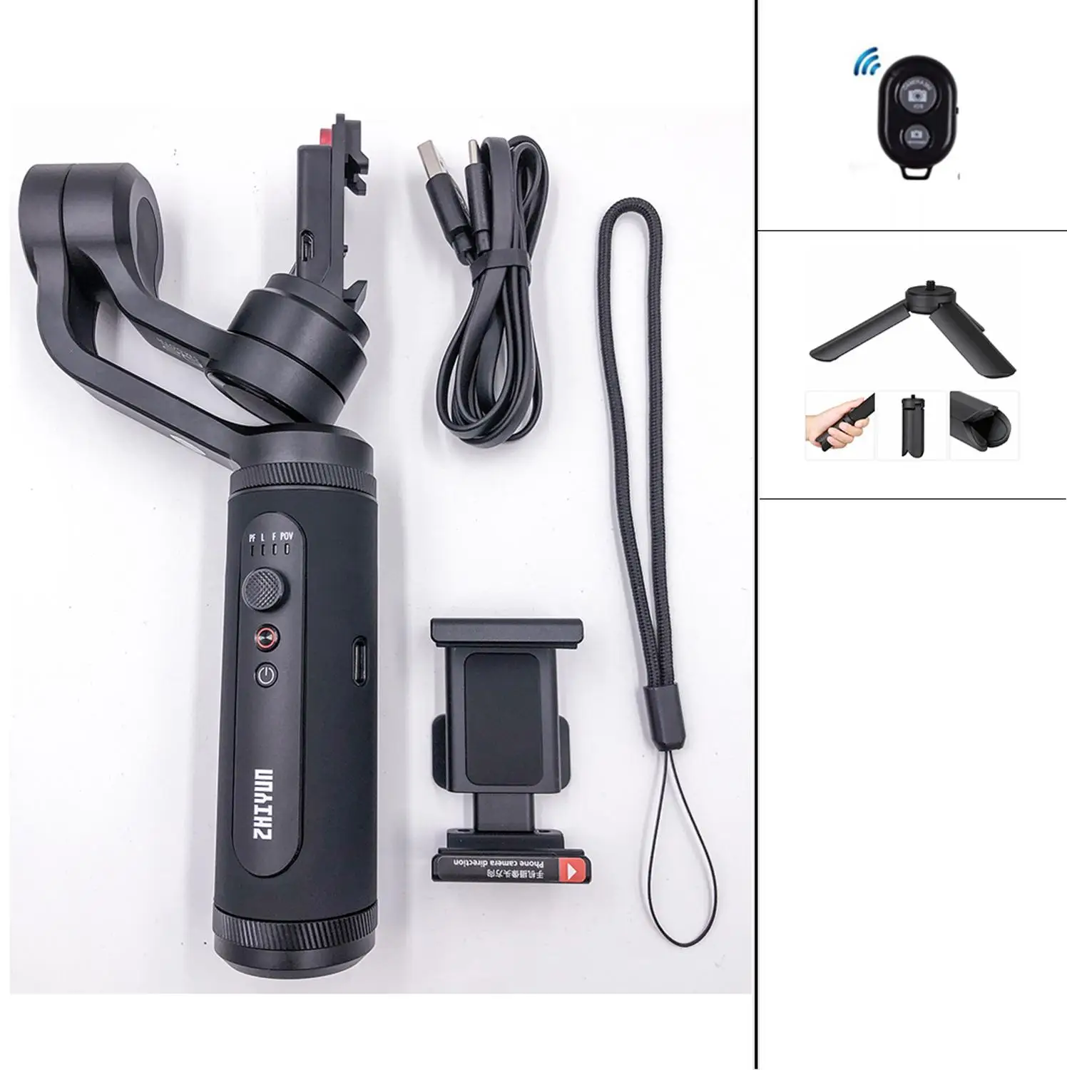 D ZHIYUN официальный Гладкий Q2 Карманный смартфон ручной Gimbal для iPhone 11/samsung VS Osmo - Цвет: D