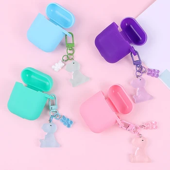 

for inpods i12 i11 i10 i9s i13 case Cute dinosaur cartoon keychain Pendant Silicone earphone Case inpods i12 tws cover