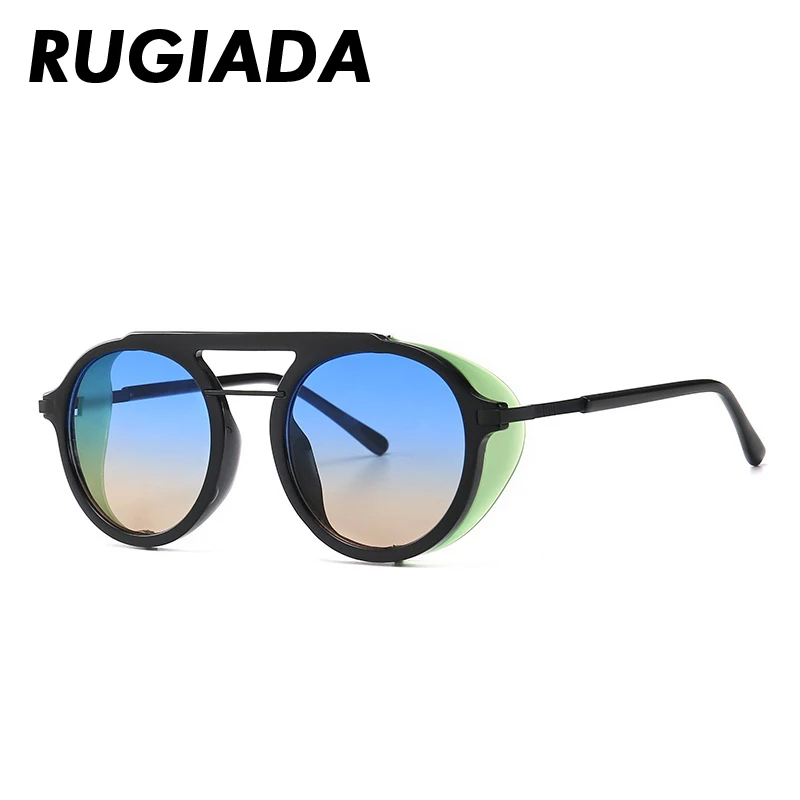 RUGIADA новые винтажные мужские солнцезащитные очки в стиле стимпанк Панк мужские круглые вождения женские солнцезащитные очки Gafas 6 цветов RA2048