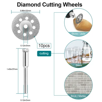 

60pcs Cutting Wheel Set Rotary Tool Universal Cut Off Disc Diamond Portable Circular Die Grinder Multifunction Woodworking Home