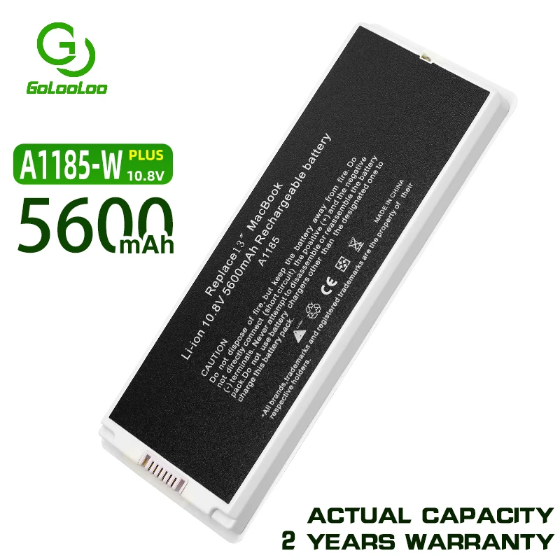 Аккумулятор Golooloo для Apple A1185 A1181 Macbook 13 дюймов MA472 MA701 MA566 MA566FE/A MA566G/A MA566J/A | Компьютеры