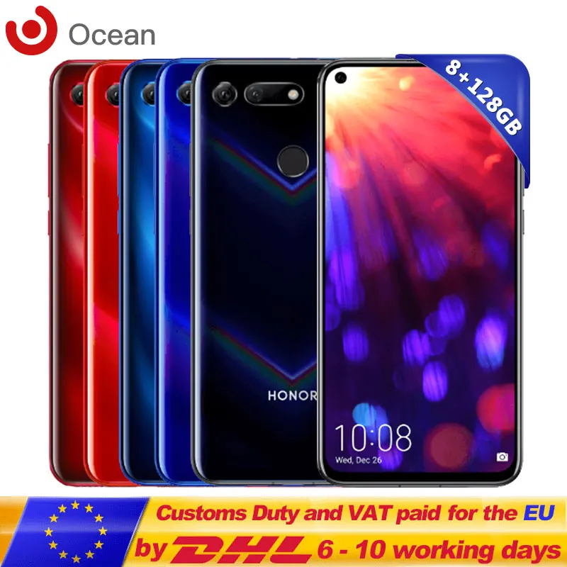 Оригинальный Смартфон Honor V20 View 20 с глобальной прошивкой Kirin 980 6 ГБ 8 Гб ОЗУ 128 256 ПЗУ