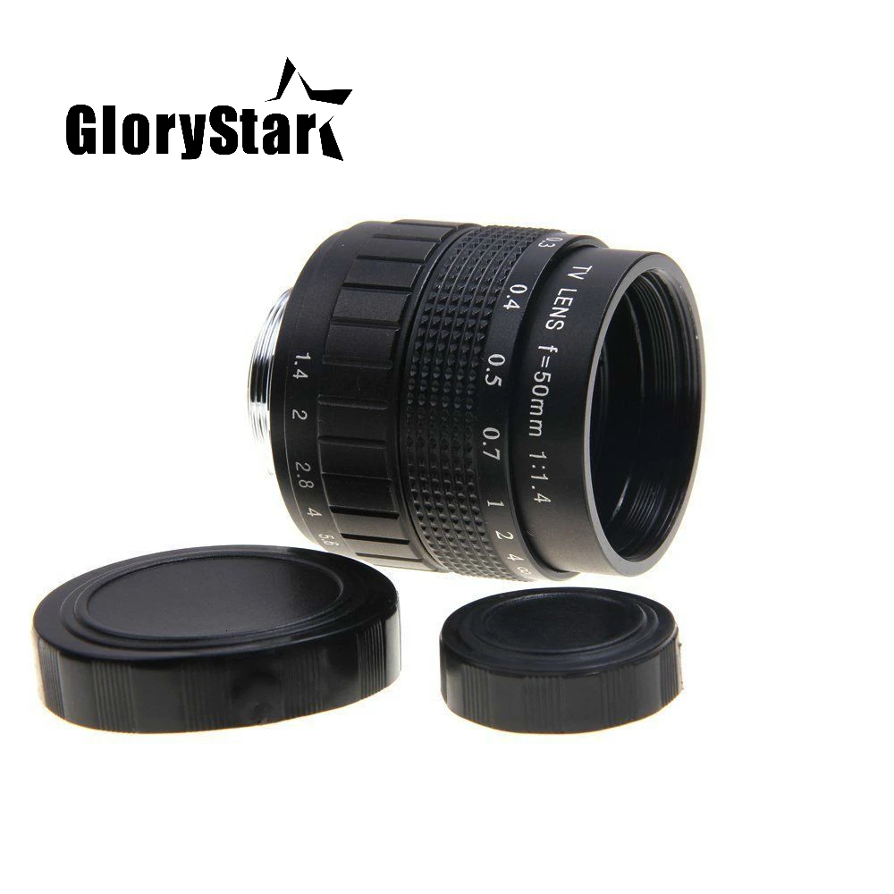 GloryStar 50 мм F1.4 линза для камеры наружного наблюдения с-образное крепление для объектива для цифрового фотоаппарата Panasonic GF5 GF6 G3 G5 G7 GH2 GF3 GX7 GX8H GX8 G7H G7K