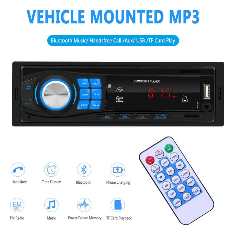 SWM 8013 Single 1 DIN Car Stereo MP3 Multimedia Player Bluetooth Autoradio In Dash Head Unit Bluetooth USB AUX FM Radio Receiver