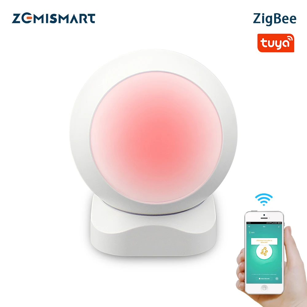 Zemismart Tuya Zigbee PIR Infrared PIR Motion Detection Smart Sensor Wireless Security Alarm Detector System