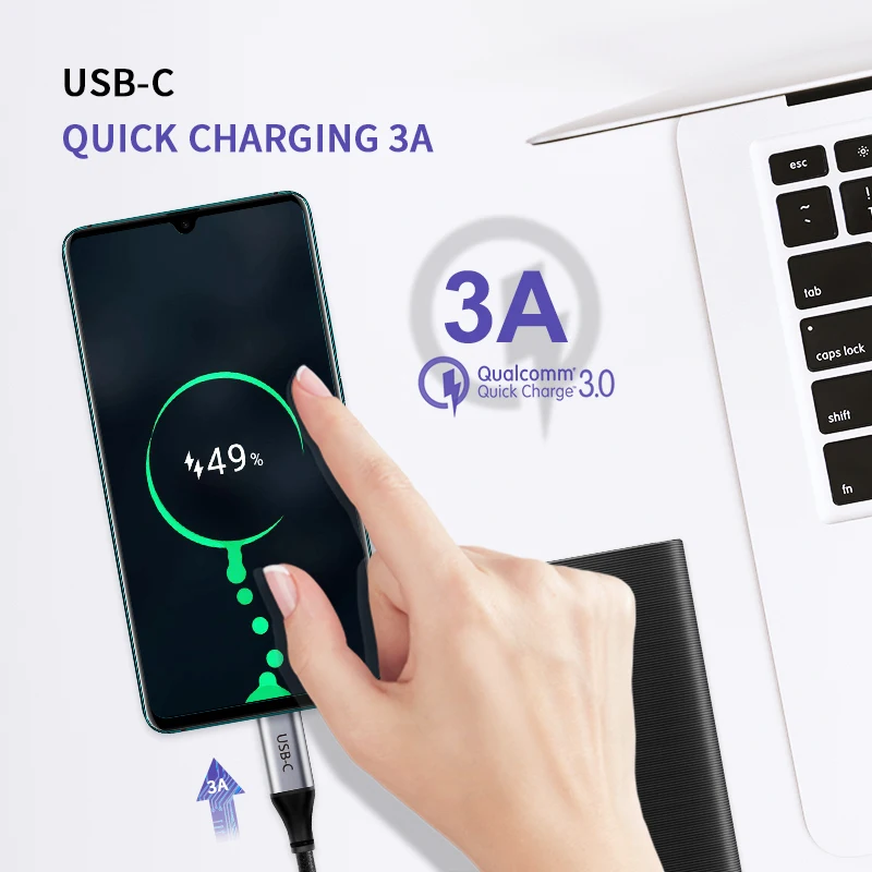CABLETIME Premium USB-C Cable and Fast Charger 3A for Computer Xiaomi mi9/mix 2s Huawei mate30/20 P30/20 and Computer C004