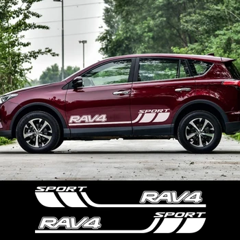 

2PCS Car Styling Door Side Decals Stickers Auto Vinyl Film for Toyota RAV4 Automobiles Body Decoration Car Tuning Accessories
