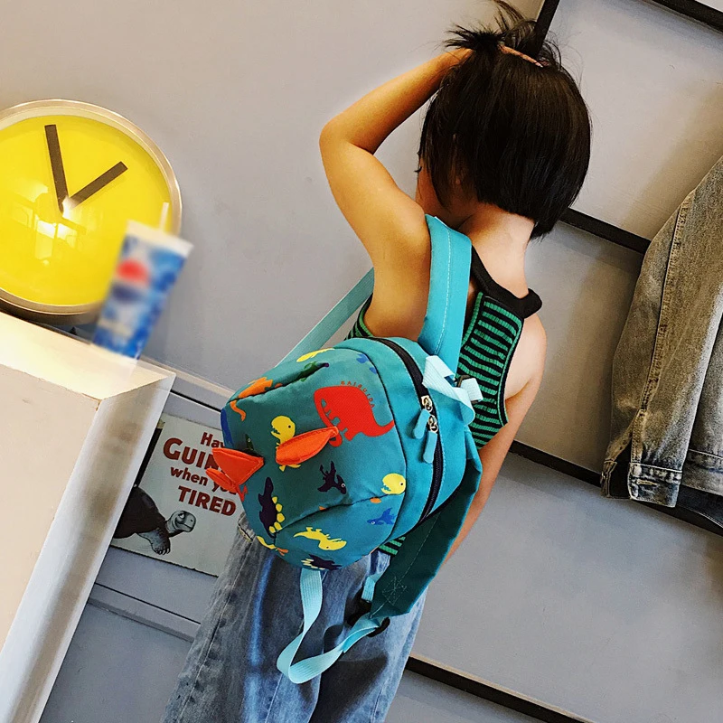 Kids Boys Girls Bags Waterproof Cartoon Dinosaur Backpack Children Kids Anti-lost Kindergarten Travel Backpack For Children