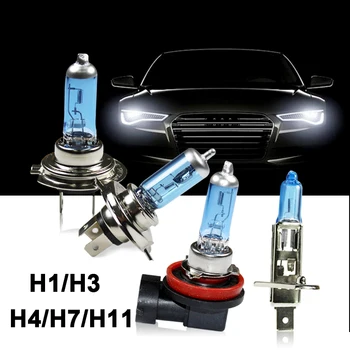 

Car Headlamp H1 H3 H4 H7 H11halogen lamp 100W Light Bulbs high low beam 5000K DC12V Headlight Fog Lights white 1PCS