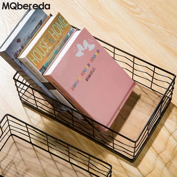 

ZAKKA Iron Storage Baskets Nordic Wind Books Storage Baskets Home Grocery Fruit Basket Zakka Grocery Snack Baskets