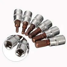 

6pcs 1/4 Inch S2 Drive Hex Bit Sockets Set H3 H4 H5 H6 H7 H8 Metric Screwdriver Bit Sockets Hand Tools Socket Joint Hexagonal